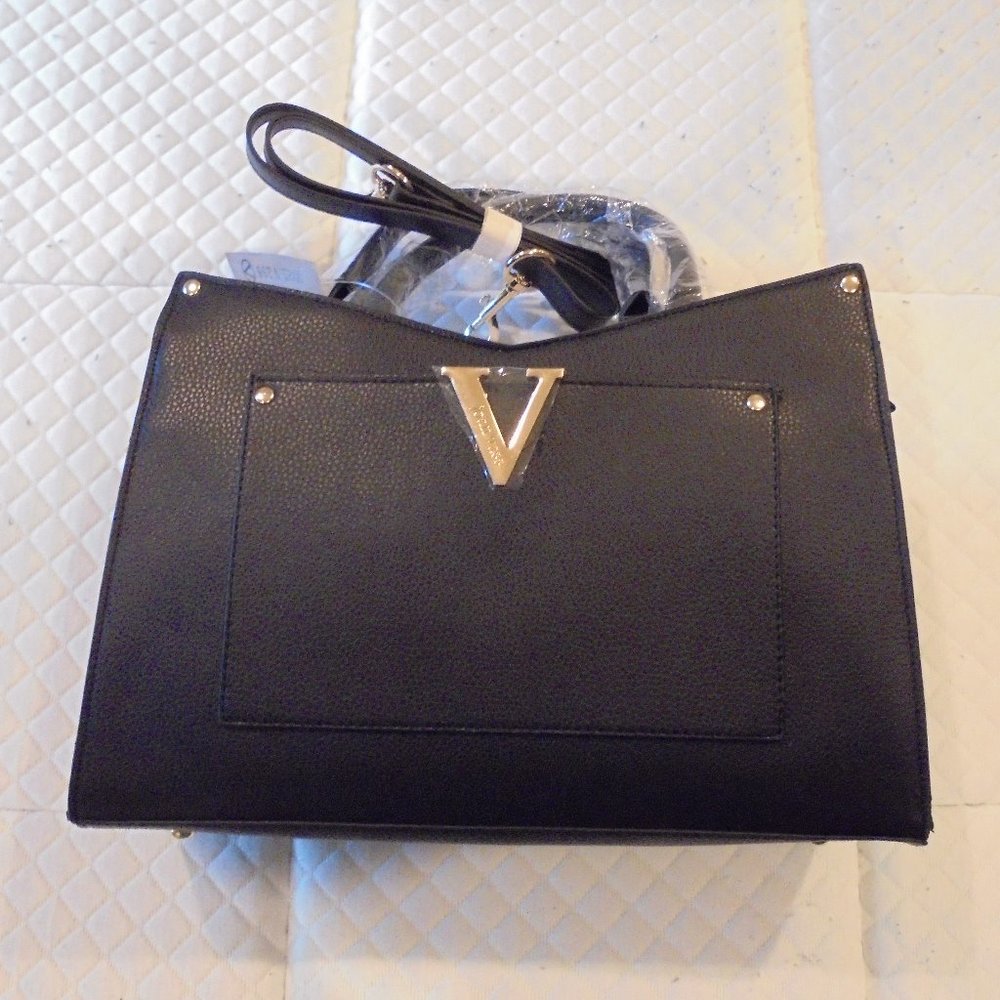 JOAN VASS BLACK BRENNAN SATCHEL BRAND NEW